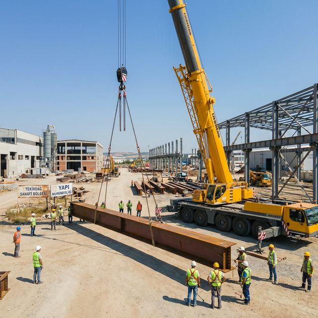 Tekirdağ Sanayi Bölgesi Mobil Vinç Operasyonu
