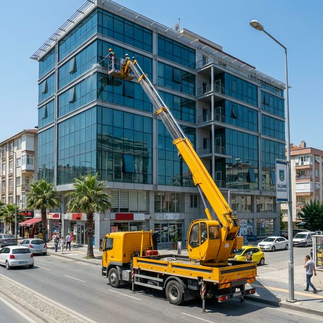 Silivri Dış Cephe Sepetli Vinç Temizliği
