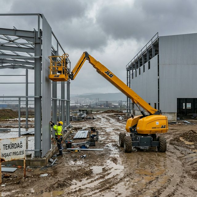 Tekirdağ İnşaat Alanında Eklemli Platform
